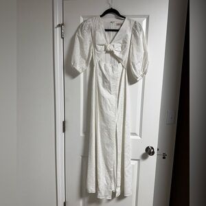 Anthropologie White Eyelet Maxi Dress